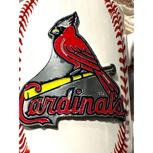 St Louis Cardinals Raised Logo Baseball Stitch Ceramic Mug Official MLB 2011 Mug - Picture 3 of 8
